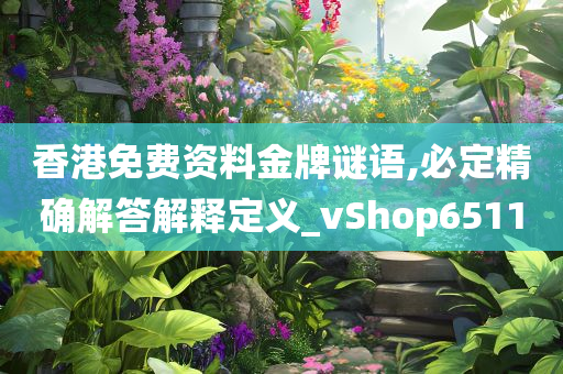 香港免费资料金牌谜语,必定精确解答解释定义_vShop6511