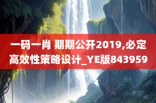 一码一肖 期期公开2019,必定高效性策略设计_YE版843959