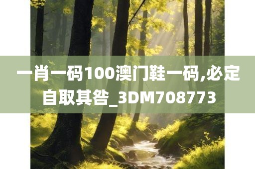 一肖一码100澳门鞋一码,必定自取其咎_3DM708773