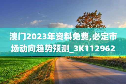 澳门2023年资料免费,必定市场动向趋势预测_3K112962