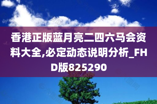 香港正版蓝月亮二四六马会资料大全,必定动态说明分析_FHD版825290