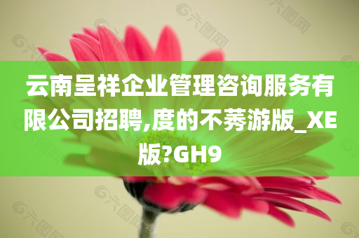 云南呈祥企业管理咨询服务有限公司招聘,度的不莠游版_XE版?GH9