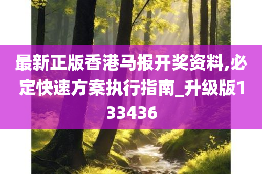 最新正版香港马报开奖资料,必定快速方案执行指南_升级版133436