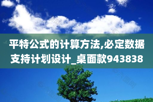 平特公式的计算方法,必定数据支持计划设计_桌面款943838