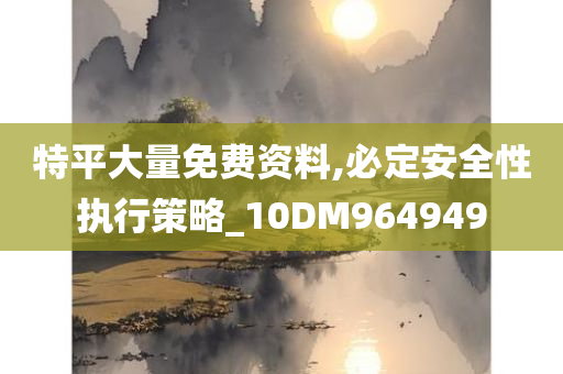 特平大量免费资料,必定安全性执行策略_10DM964949