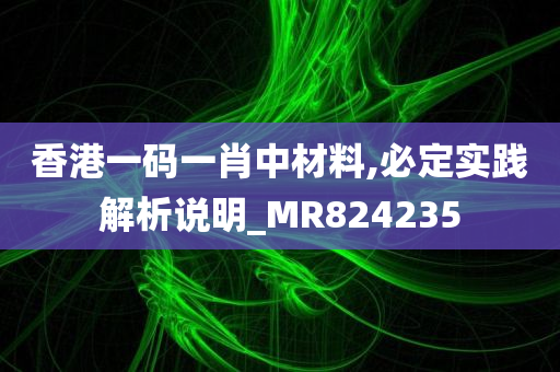 香港一码一肖中材料,必定实践解析说明_MR824235