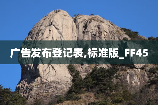 广告发布登记表,标准版_FF45