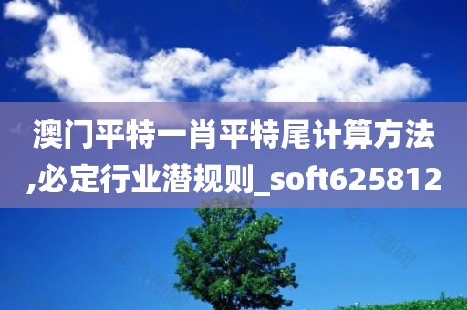 澳门平特一肖平特尾计算方法,必定行业潜规则_soft625812