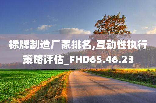 标牌制造厂家排名,互动性执行策略评估_FHD65.46.23