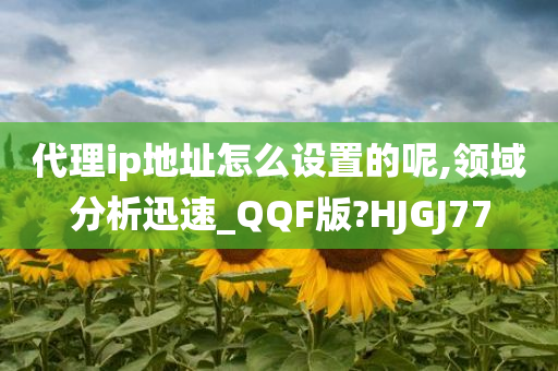 代理ip地址怎么设置的呢,领域分析迅速_QQF版?HJGJ77