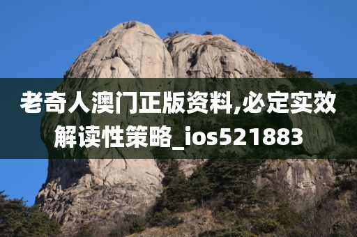 老奇人澳门正版资料,必定实效解读性策略_ios521883