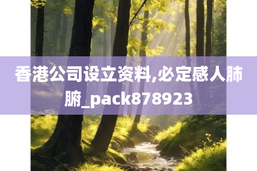 香港公司设立资料,必定感人肺腑_pack878923