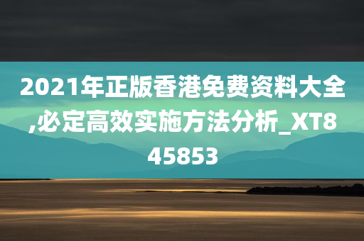 2021年正版香港免费资料大全,必定高效实施方法分析_XT845853