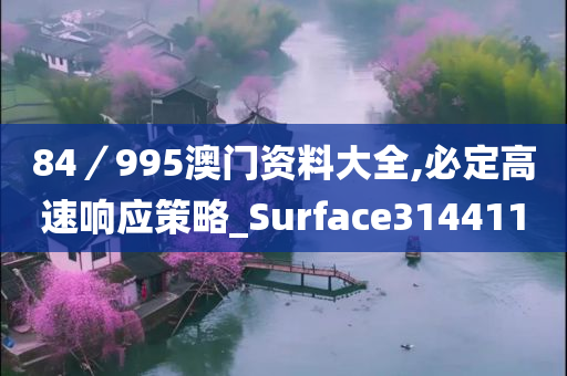 84／995澳门资料大全,必定高速响应策略_Surface314411