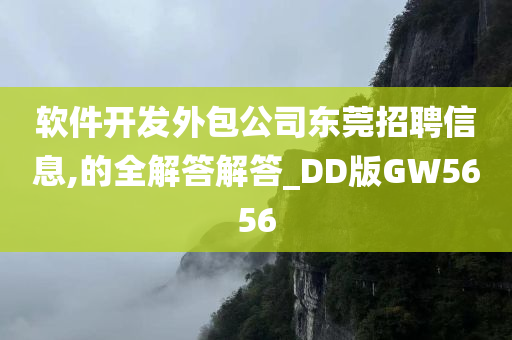 软件开发外包公司东莞招聘信息,的全解答解答_DD版GW5656