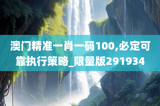 澳门精准一肖一码100,必定可靠执行策略_限量版291934