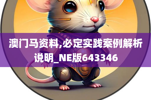 澳门马资料,必定实践案例解析说明_NE版643346