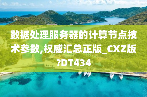 数据处理服务器的计算节点技术参数,权威汇总正版_CXZ版?DT434