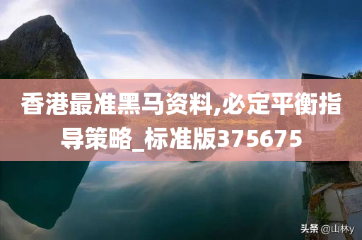 香港最准黑马资料,必定平衡指导策略_标准版375675