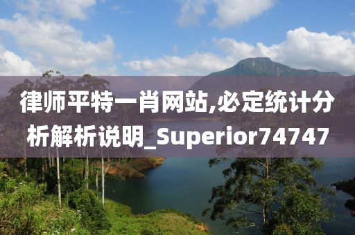 律师平特一肖网站,必定统计分析解析说明_Superior747470