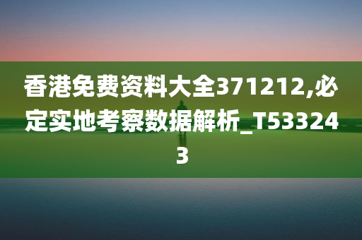 香港免费资料大全371212,必定实地考察数据解析_T533243