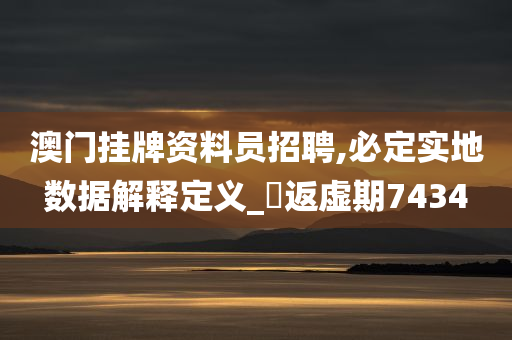 澳门挂牌资料员招聘,必定实地数据解释定义_‌返虚期7434