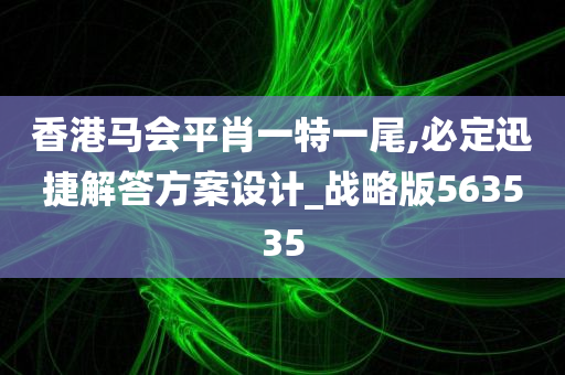 香港马会平肖一特一尾,必定迅捷解答方案设计_战略版563535