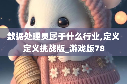 数据处理员属于什么行业,定义定义挑战版_游戏版78