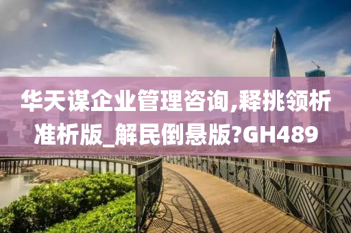 华天谋企业管理咨询,释挑领析准析版_解民倒悬版?GH489