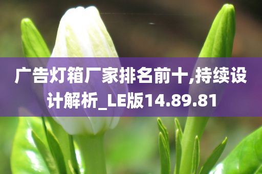 广告灯箱厂家排名前十,持续设计解析_LE版14.89.81