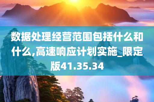 数据处理经营范围包括什么和什么,高速响应计划实施_限定版41.35.34