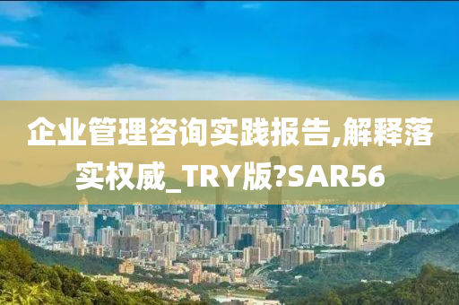 企业管理咨询实践报告,解释落实权威_TRY版?SAR56