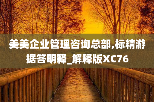 美美企业管理咨询总部,标精游据答明释_解释版XC76