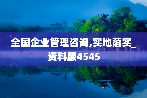 全国企业管理咨询,实地落实_资料版4545