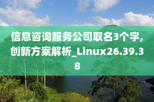 信息咨询服务公司取名3个字,创新方案解析_Linux26.39.38