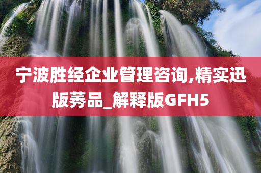 宁波胜经企业管理咨询,精实迅版莠品_解释版GFH5