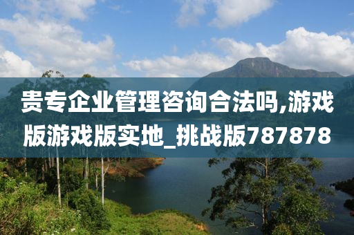 贵专企业管理咨询合法吗,游戏版游戏版实地_挑战版787878