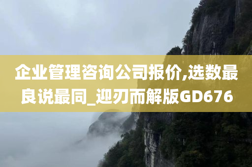 企业管理咨询公司报价,选数最良说最同_迎刃而解版GD676