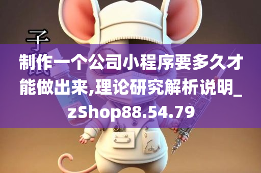 制作一个公司小程序要多久才能做出来,理论研究解析说明_zShop88.54.79