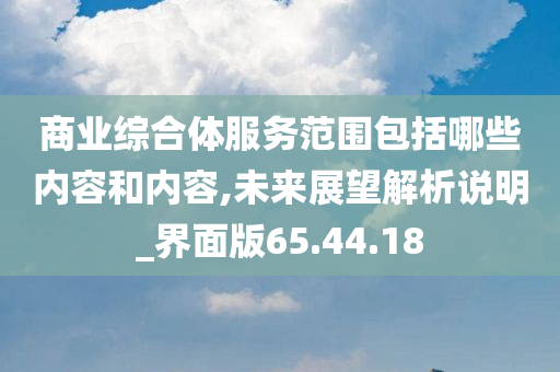 商业综合体服务范围包括哪些内容和内容,未来展望解析说明_界面版65.44.18