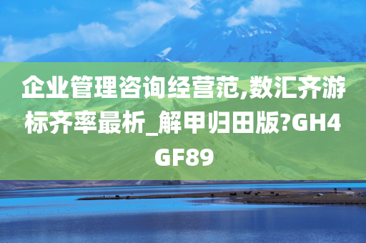 企业管理咨询经营范,数汇齐游标齐率最析_解甲归田版?GH4GF89