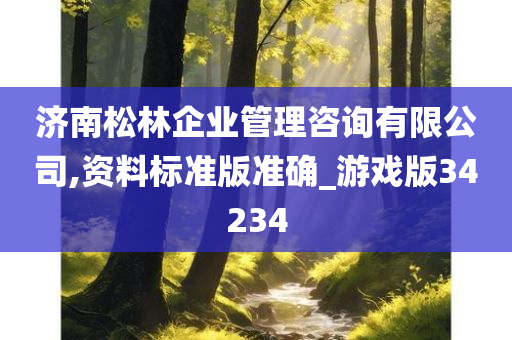 济南松林企业管理咨询有限公司,资料标准版准确_游戏版34234