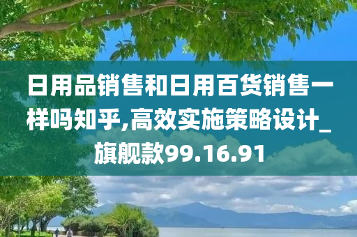 日用品销售和日用百货销售一样吗知乎,高效实施策略设计_旗舰款99.16.91