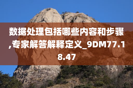 数据处理包括哪些内容和步骤,专家解答解释定义_9DM77.18.47