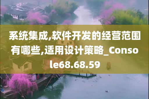 系统集成,软件开发的经营范围有哪些,适用设计策略_Console68.68.59