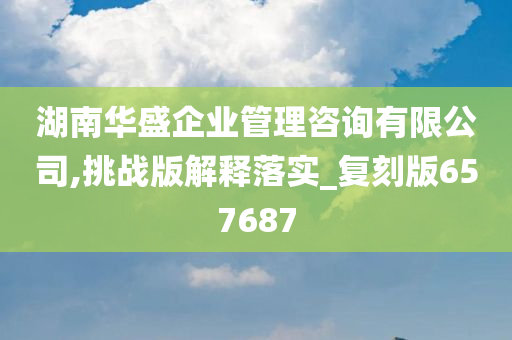 湖南华盛企业管理咨询有限公司,挑战版解释落实_复刻版657687