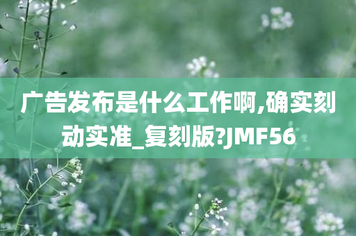 广告发布是什么工作啊,确实刻动实准_复刻版?JMF56