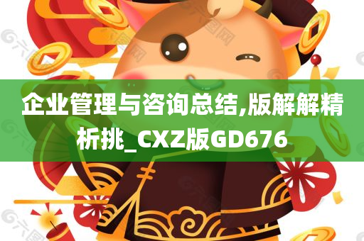 企业管理与咨询总结,版解解精析挑_CXZ版GD676