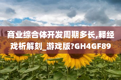 商业综合体开发周期多长,释经戏析解刻_游戏版?GH4GF89