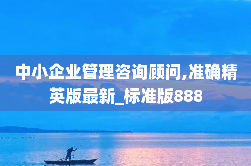 中小企业管理咨询顾问,准确精英版最新_标准版888